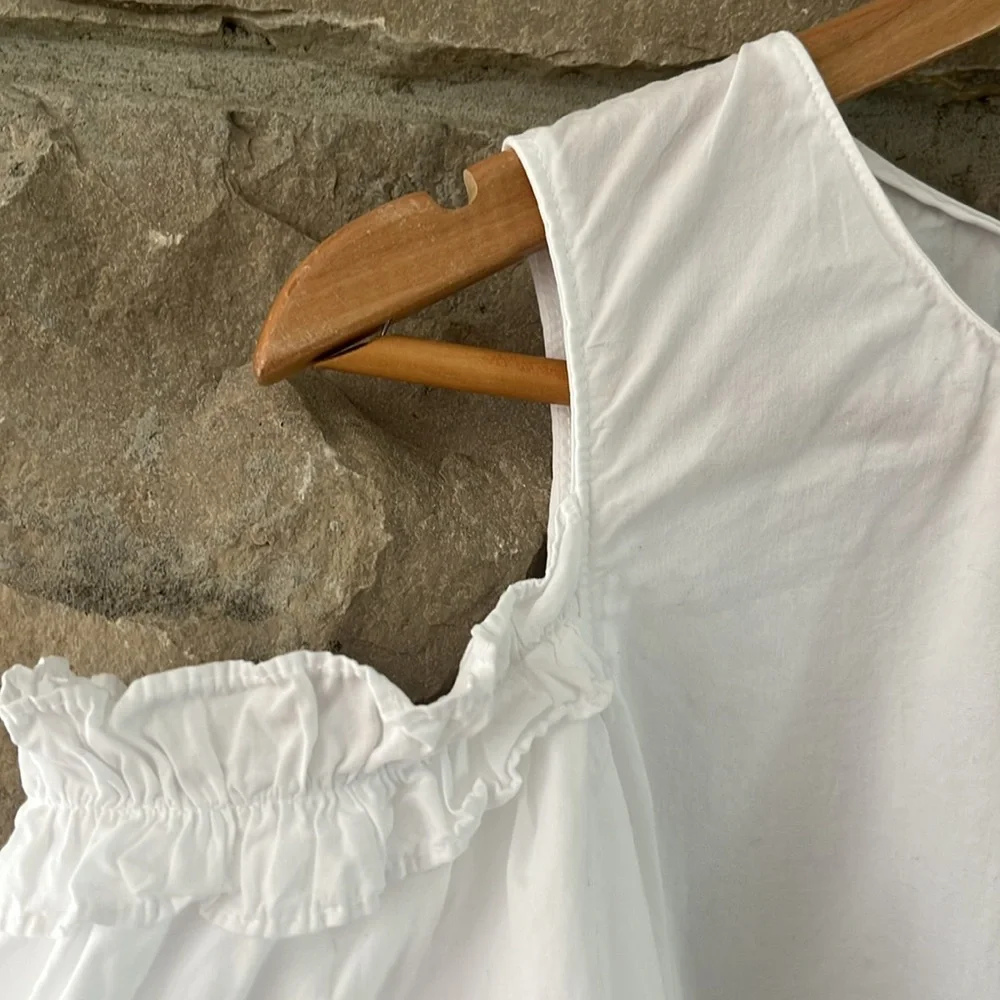 VELVET by Graham & Spencer White Off-the-Shoulder Women's Top Puff Sleeves Med - Picture 6 of 14